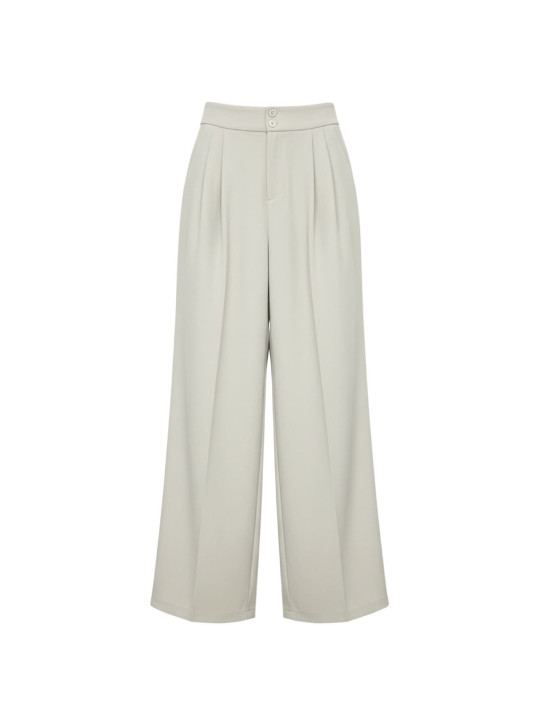 PANTALÓN DE VESTIR DOBLE BOTÓN - BEIGE