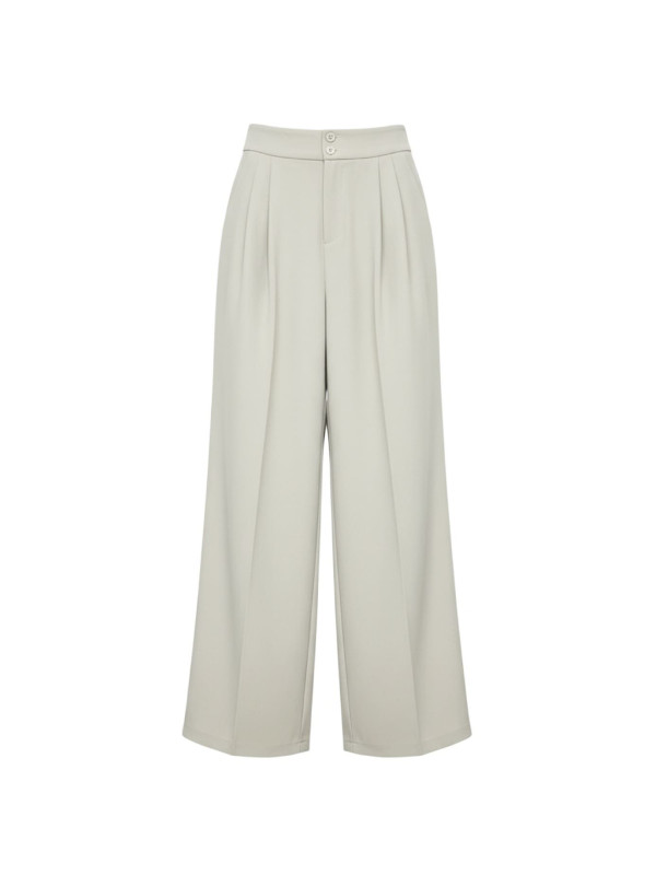 PANTALÓN DE VESTIR DOBLE BOTÓN - BEIGE