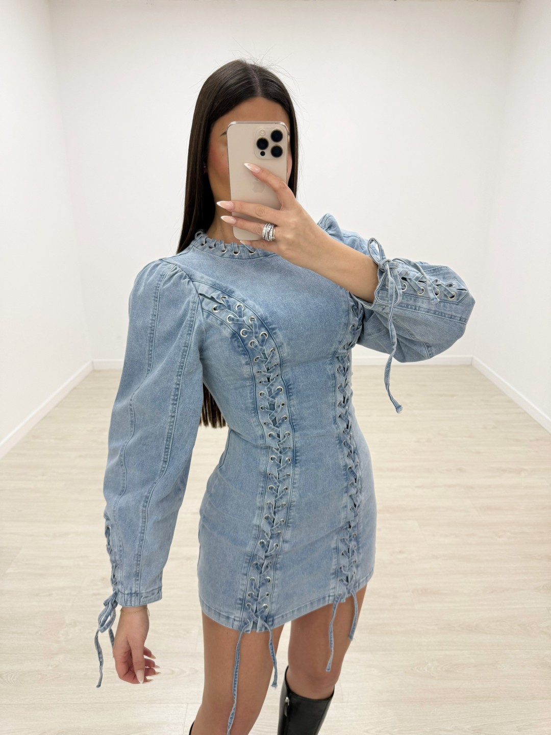VESTIDO CUERDAS PREMIUM - DENIM