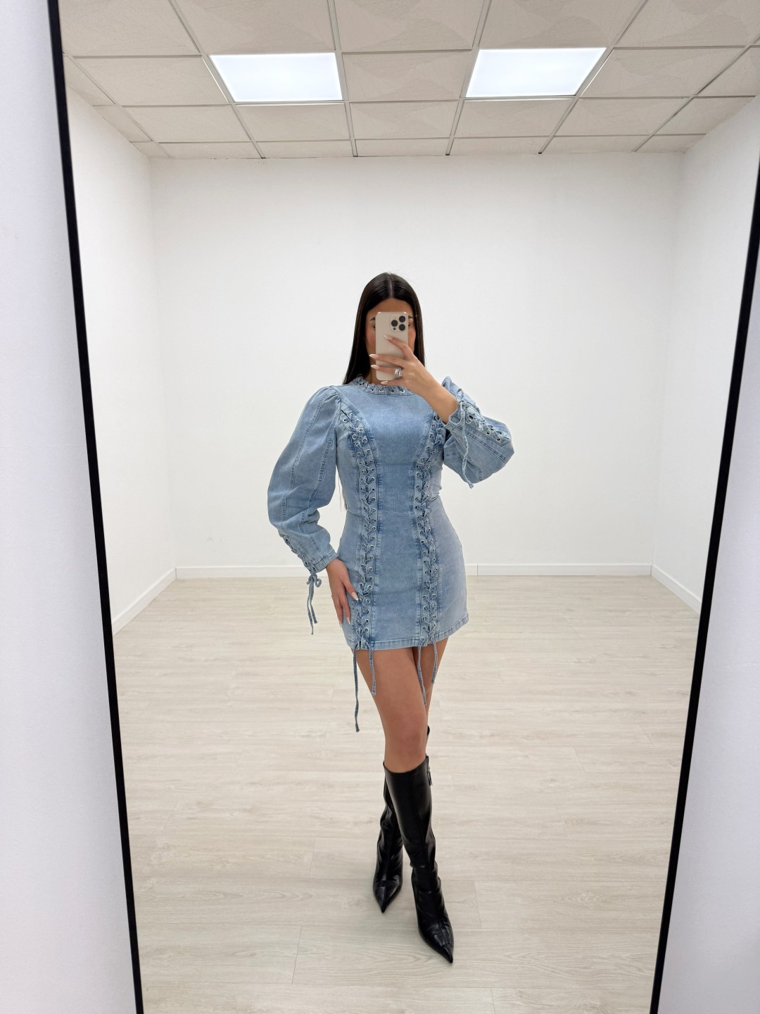 VESTIDO CUERDAS PREMIUM - DENIM