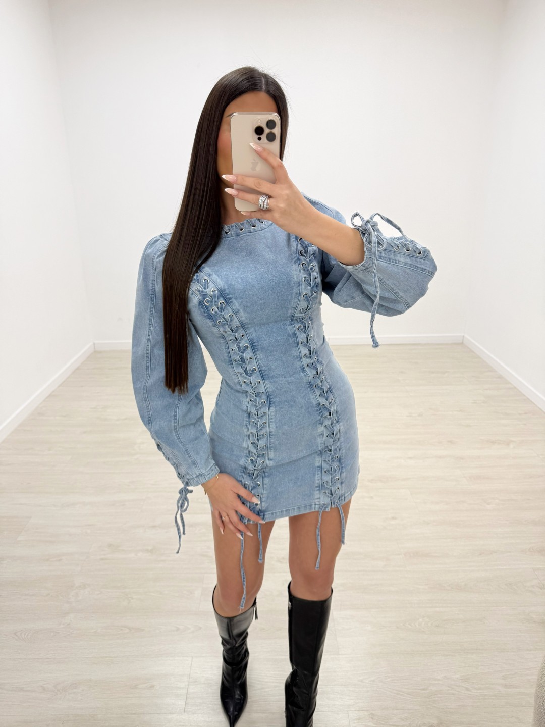 VESTIDO CUERDAS PREMIUM - DENIM