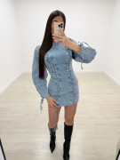 VESTIDO CUERDAS PREMIUM - DENIM