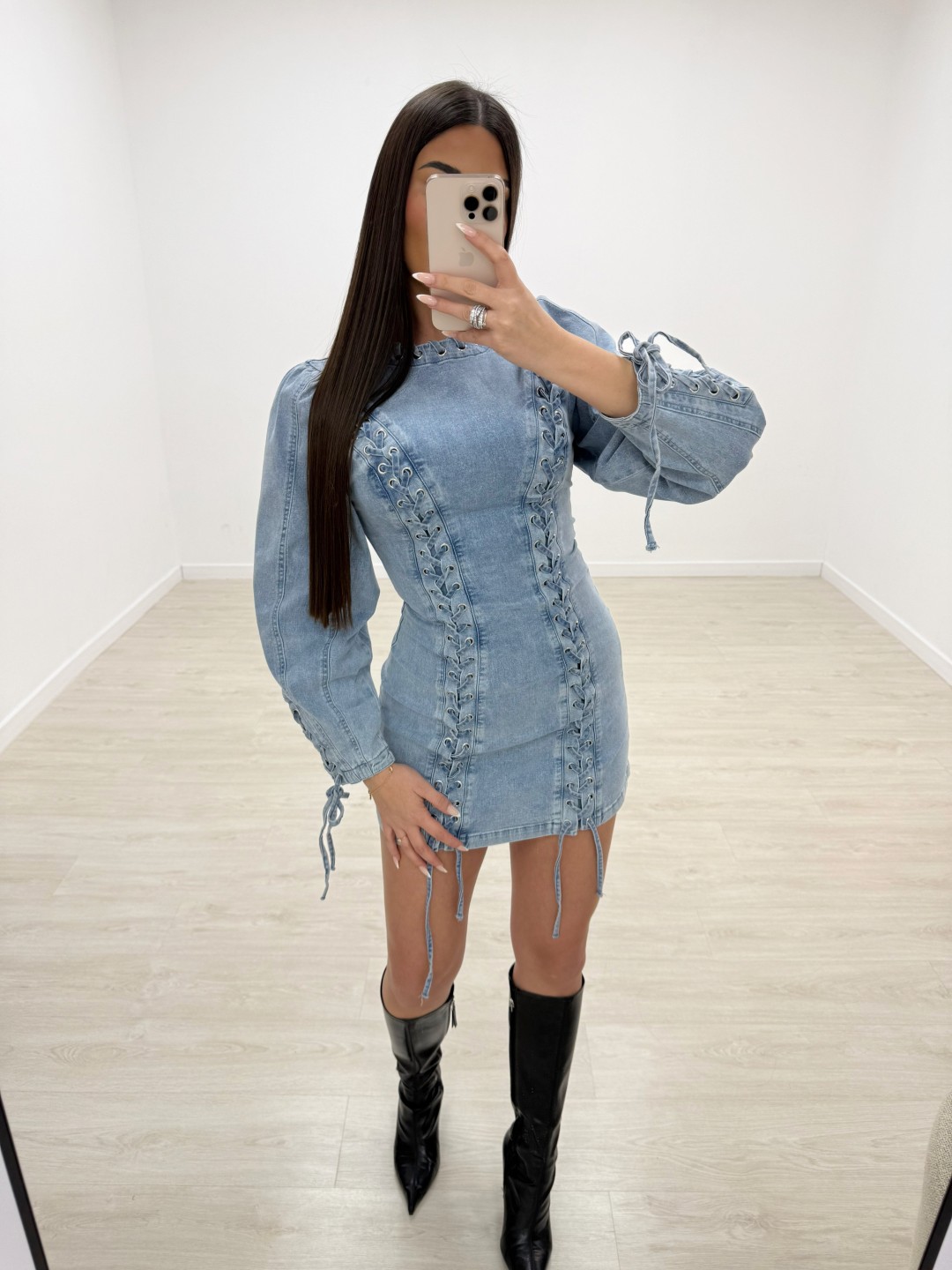 VESTIDO CUERDAS PREMIUM - DENIM