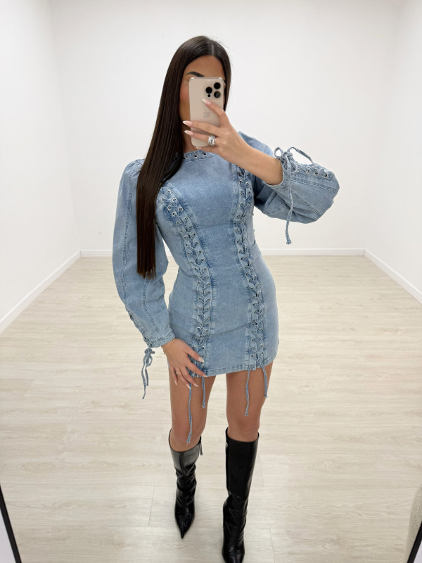VESTIDO CUERDAS PREMIUM - DENIM