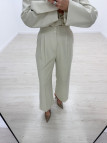 PANTALÓN DE VESTIR DOBLE BOTÓN - BEIGE