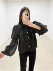 CAMISA JOYA SATINADA - NEGRA