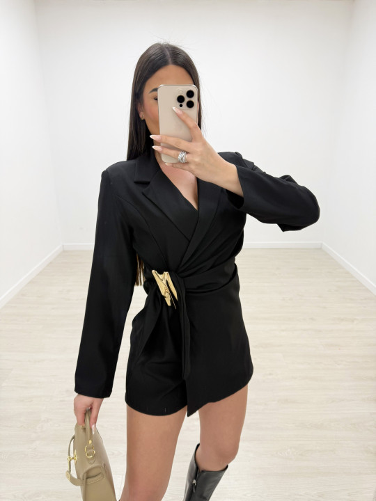 MONO BLAZER DETALLE - NEGRO