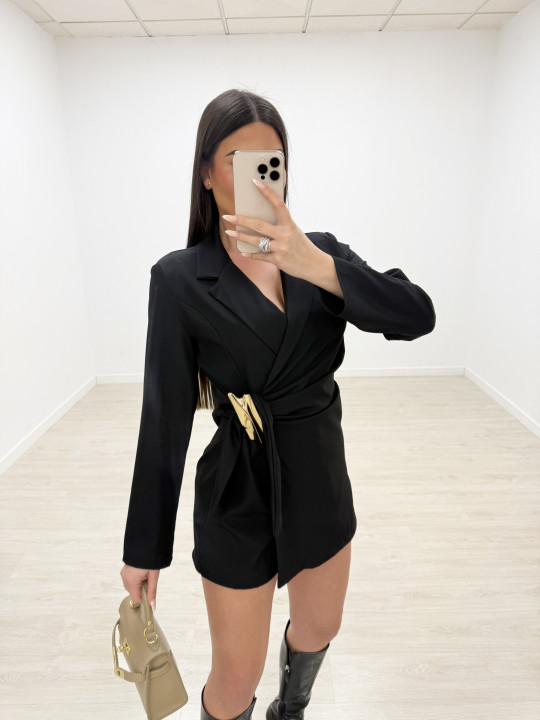 MONO BLAZER DETALLE - NEGRO