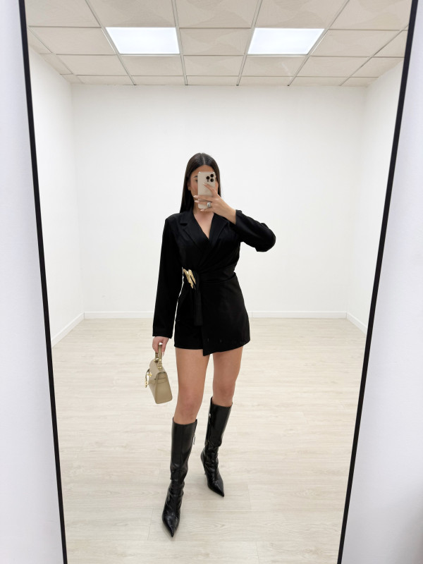 MONO BLAZER DETALLE - NEGRO