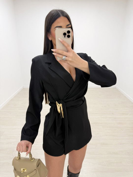 MONO BLAZER DETALLE - NEGRO