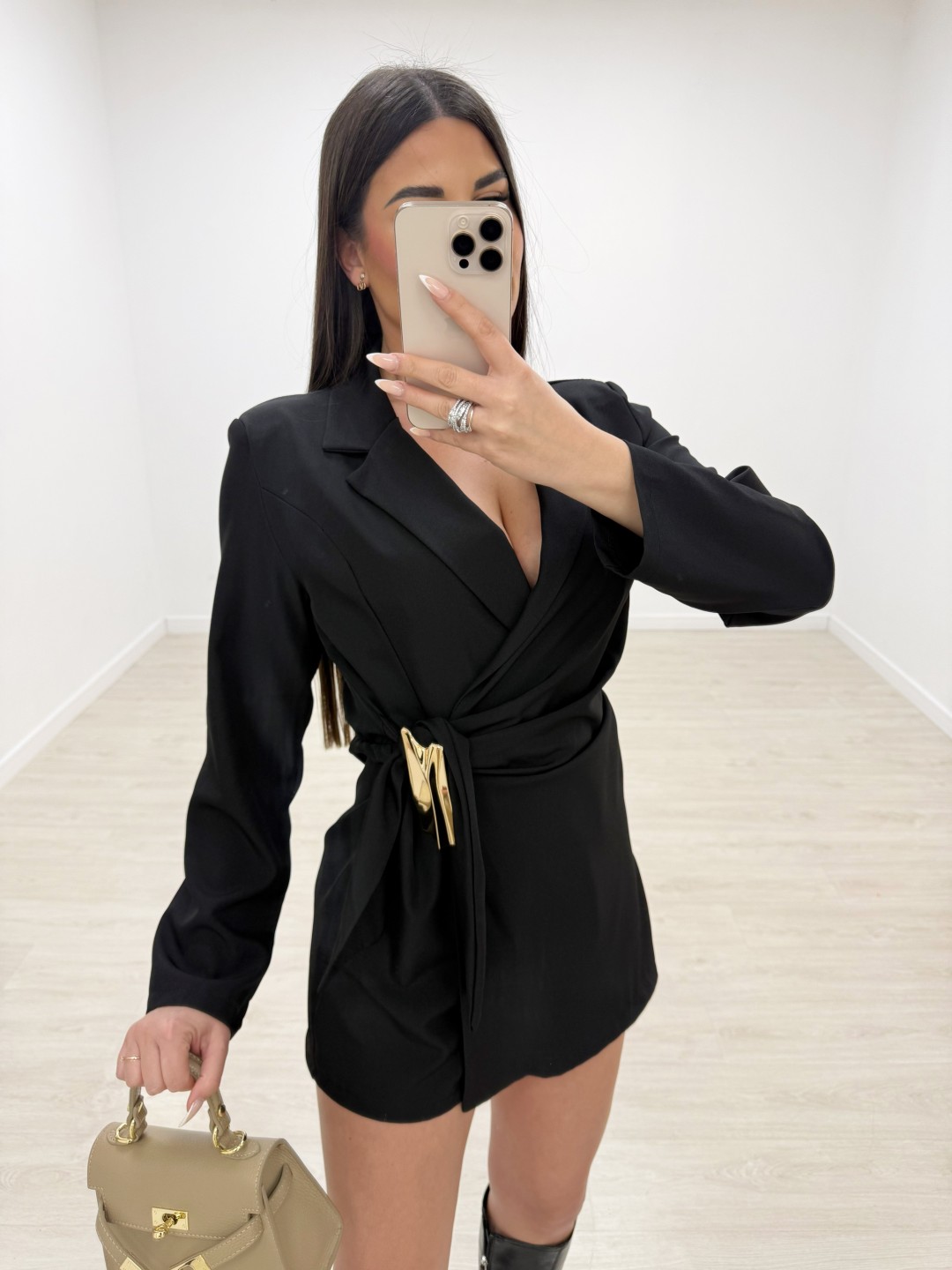 MONO BLAZER DETALLE - NEGRO