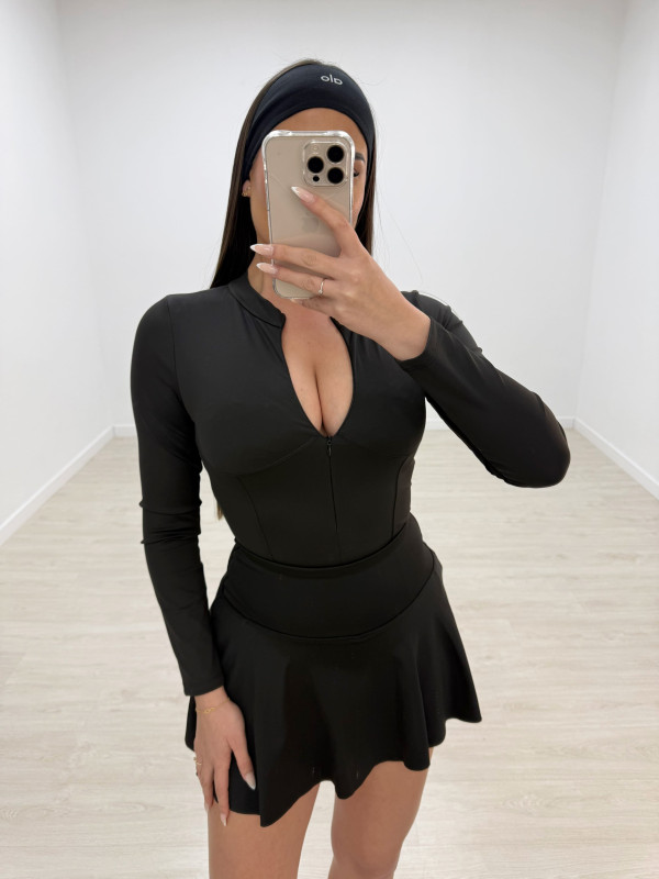 BODY YOGA CREMALLERA - NEGRO