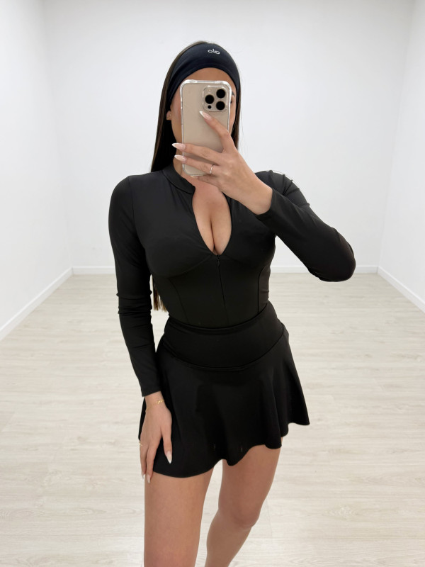 BODY YOGA CREMALLERA - NEGRO