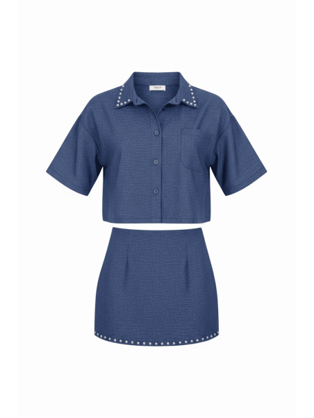 CONJUNTO DENIM TACHAS