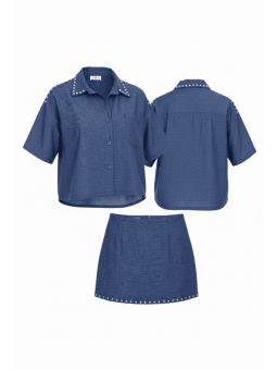 CONJUNTO DENIM TACHAS