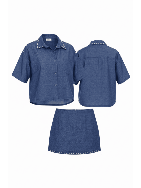 CONJUNTO DENIM TACHAS