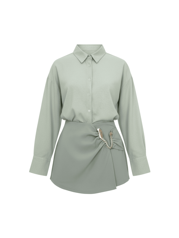 FALDA PANTALÓN DETALLE - VERDE