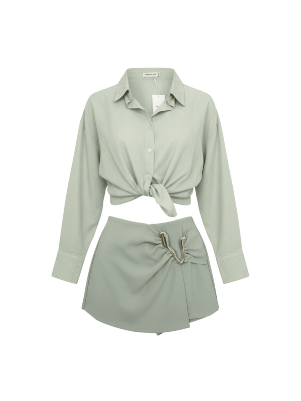 FALDA PANTALÓN DETALLE - VERDE