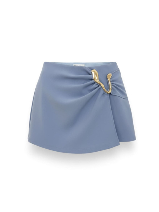 FALDA PANTALÓN DETALLE - CELESTE