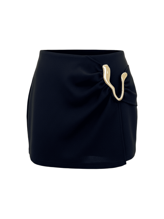 FALDA PANTALÓN DETALLE - NEGRA