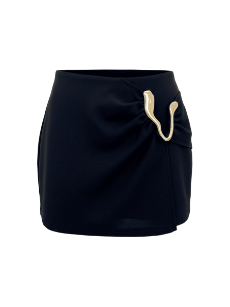 FALDA PANTALÓN DETALLE - NEGRA