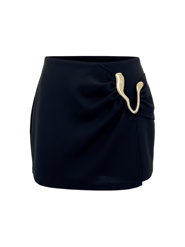 FALDA PANTALÓN DETALLE - NEGRA