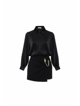 FALDA PANTALÓN DETALLE - NEGRA