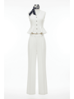 PANTALÓN DE VESTIR EXCLUSIVO - BLANCO