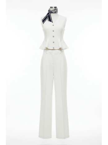 PANTALÓN DE VESTIR EXCLUSIVO - BLANCO