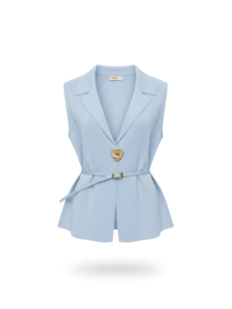 copy of CHALECO DETALLE CINTURÓN - BLANCO