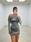 VESTIDO KAREN TERCIOPELO GRIS