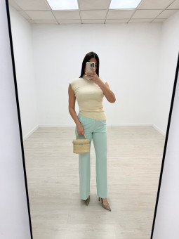 PANTALÓN DE VESTIR EXCLUSIVO - TURQUESA