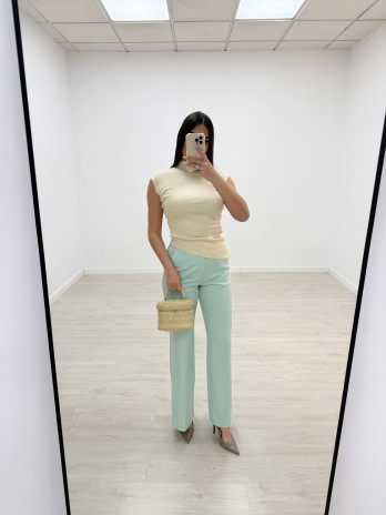 PANTALÓN DE VESTIR EXCLUSIVO - TURQUESA