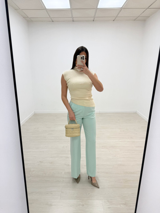 PANTALÓN DE VESTIR EXCLUSIVO - TURQUESA