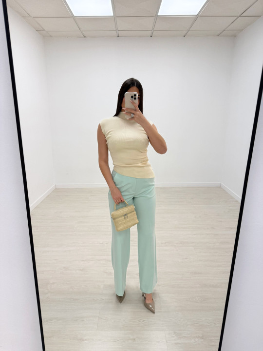 PANTALÓN DE VESTIR EXCLUSIVO - TURQUESA
