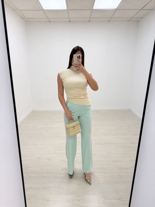 PANTALÓN DE VESTIR EXCLUSIVO - TURQUESA