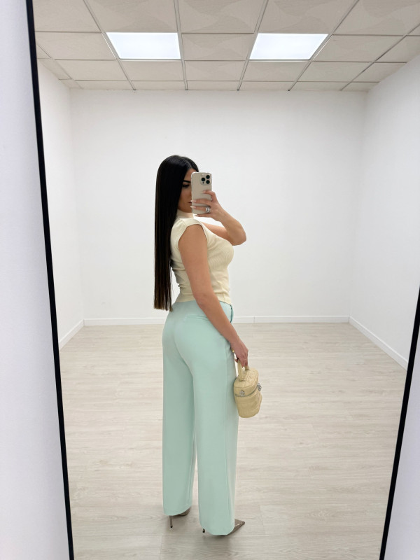 PANTALÓN DE VESTIR EXCLUSIVO - TURQUESA