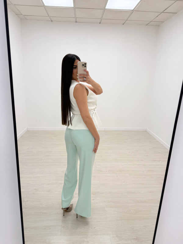 PANTALÓN DE VESTIR EXCLUSIVO - TURQUESA