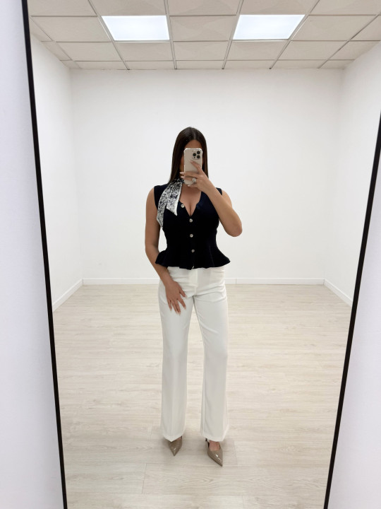 PANTALÓN DE VESTIR EXCLUSIVO - BLANCO