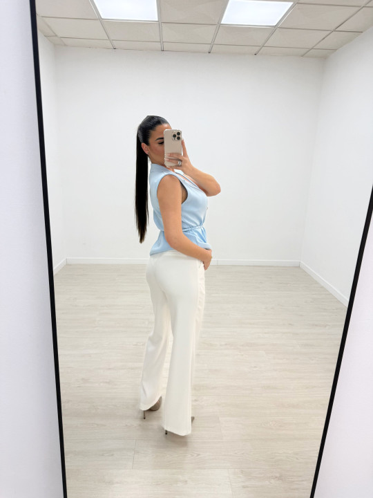 PANTALÓN DE VESTIR EXCLUSIVO - BLANCO