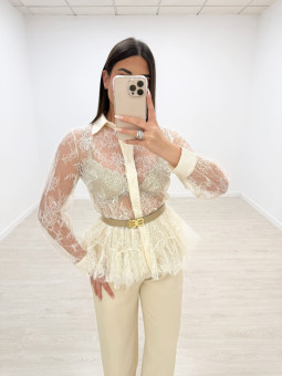 CAMISA PREMIUM GISELLA - BEIGE