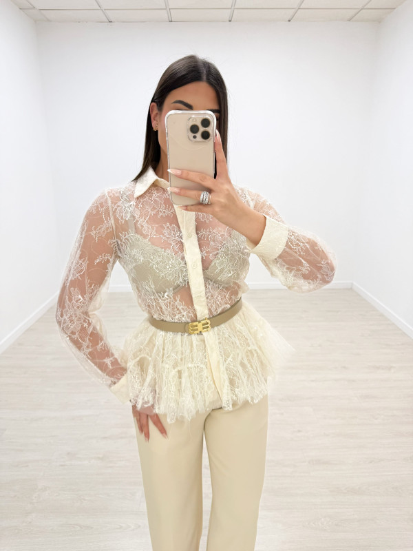 CAMISA PREMIUM GISELLA - BEIGE