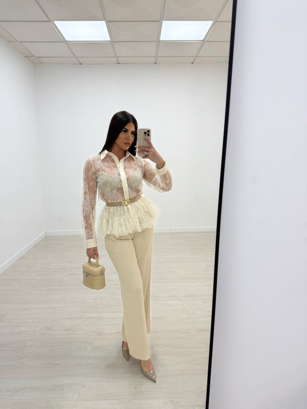 CAMISA PREMIUM GISELLA - BEIGE