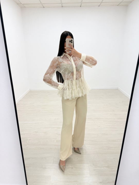 CAMISA PREMIUM GISELLA - BEIGE