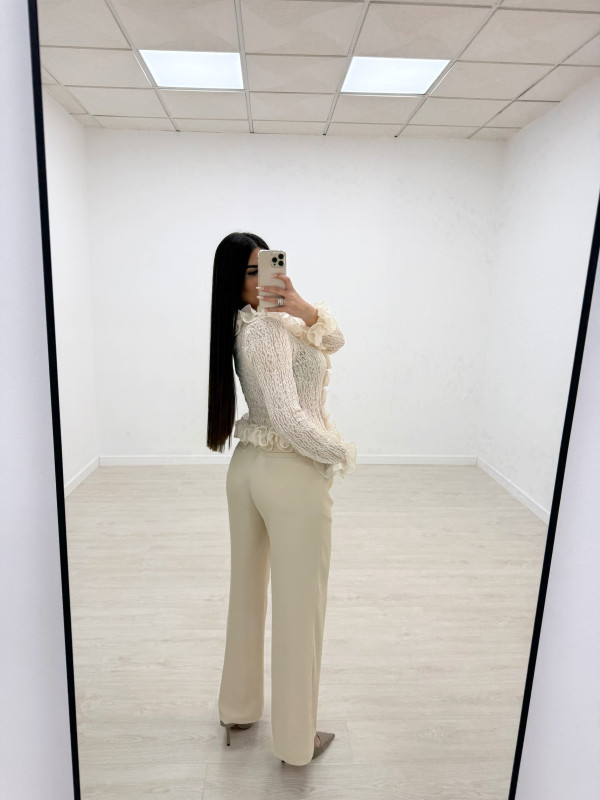 PANTALÓN DE VESTIR 9211 - BEIGE