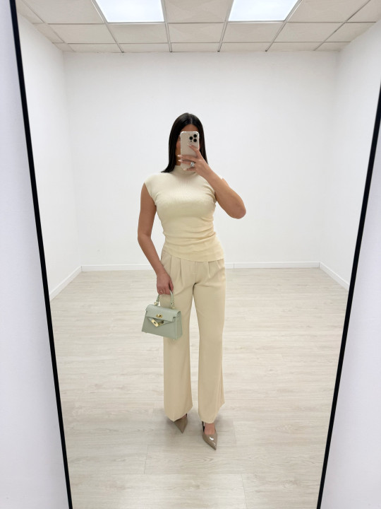 PANTALÓN DE VESTIR 9211 - BEIGE