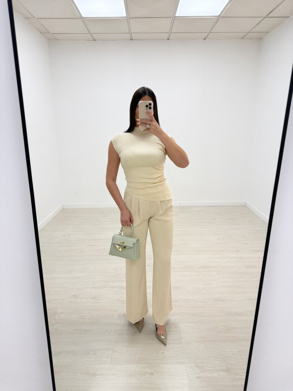 PANTALÓN DE VESTIR 9211 - BEIGE