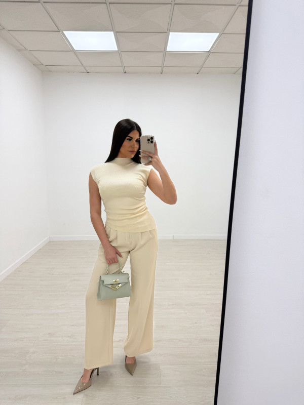 PANTALÓN DE VESTIR 9211 - BEIGE