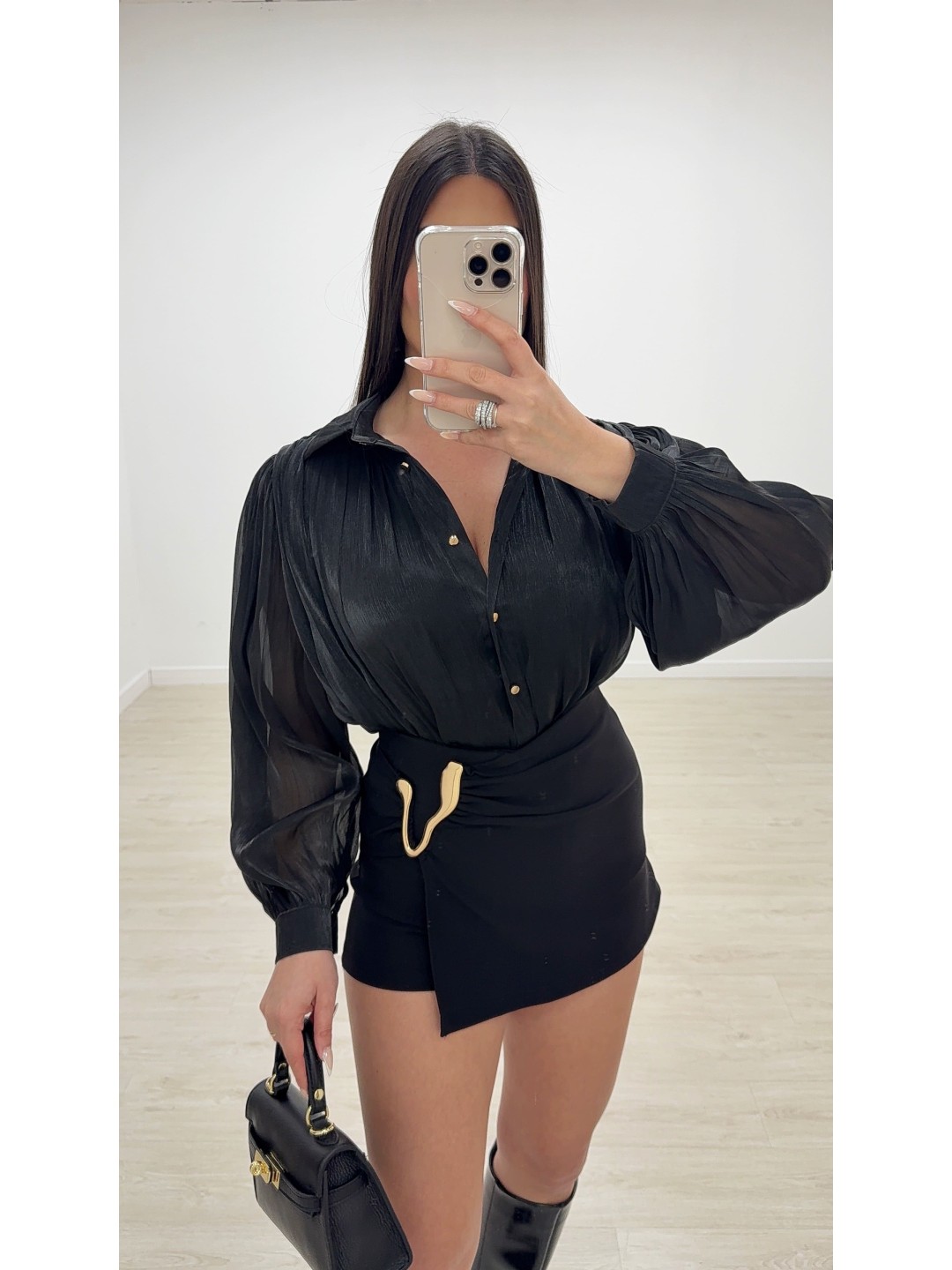 CAMISA CATALINA - NEGRA