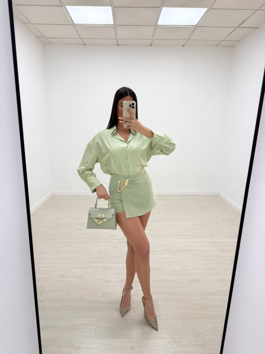 FALDA PANTALÓN DETALLE - VERDE